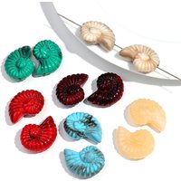 6pcs Mixed Color 32x41mm Conch Shell Acrylic Charms Pendant for DIY Beach Jewelry Making Bracelet Keychain Necklace Accessories