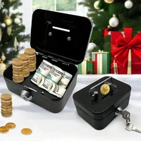 Money Boxes Lockable Money Boxes with Keys, Portable Money Boxes Made of Metal Small Safety Lock Boxes Sturdy Coin Boxes for Kid