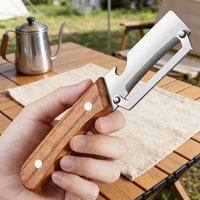Vegetable And Fruit Peeler Wooden Handle Food Peeler With Bottle Opener Household Tomato Slicer For Home Cooking Vegetable Fruit