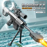 Electric Water Blaster Toy for Kids, Rechargeable Automatic Water Gun with Light Effect, Tripod, Summer Outdoor Pool Toy