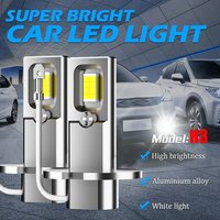 2Pcs New H3 LED Car Headlight Bulb High Beam 6500K White 3000K Yellow 6000K White LED Fog Light Driving Lamp DRL 12V -24V