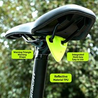2Pcs Bike Reflective Warning Pendants, Triangular Night Riding Decor, Random Color for Mountain & Road Bikes