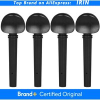 IRIN 4Pcs/Set Viola Tuning Pegs Ebony Tuner Knobs Open Hole Viola Tuning Pegs String Instrument Parts & Accessories