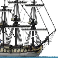 4644Pcs Moc European Medieval Pirates Series Ifn Eminente Warship Diy Creative Ideas Imperial Flagship Toy Gift Custom Puzzle