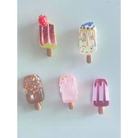 5pcs Ensemble d'aimants de réfrigérateur magnétiques, fruits et crème glacée, Harvey, WaterNeutrDesigns, 6 pièces