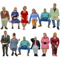 P2513 Model Railway G Scale 1:25 Model Seated Figures 1:22.5 1:25 All Sitting Painted People 6pcs/12pcs