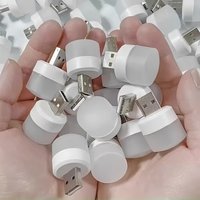 1-5Pcs Mini USB Night Light Warm White Eye Protection Book Reading Light USB Plug Computer Mobile Power Charging LED Night Lamp