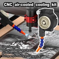 Kit de refroidissement par air Twotrees 500W pour routeurs CNC, compatible avec TTC6050, TTCH40, TTC450 pro, TTC450 ultra, Makita, Milwaukee, adapté à l'usinage CNC du métal et de l'acrylique.
