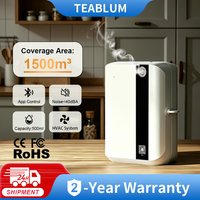 TEABLUM Aroma Diffuser 500ML Bluetooth Essential Oil Diffuser For Home Room Fragrance HVAC Electric Aromatic Oasis Air Freshener