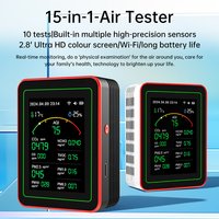 Tuya WiFi 15-in-1 Monitor PM0.3 PM1.0 PM2.5 PM10 Formaldehyde Temperature And Humidity CO2 TVOC Air Quality Detector