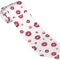 Love Kiss Red Lips Print Necktie Unisex 8Cm Cute Cartoon Neck Ties for Women Casual Narrow Party Gravatas