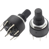 RS16 RS26 Selectable Band Rotary Channel Selector Switch Single Deck Rotary Switch Band Selector 1P12T 2P6T 3P4T 4P3T