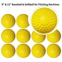 1PC 9/12inch PU Hard Dimpled Baseball for Pitching Machine Training Balls