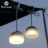 WEST BIKING Outdoor Camping Light USB Charging LED Tent Lamp 3 Mode IPX5 Waterproof Portable Emergency Lantern with Hanging Hook