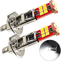 2x LED H1 Light Bulbs Fog Lamp Car Fog Light 12V 3W Super White Light 6000k Headlights Lamp Halogen Replacement Bulbs