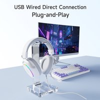 Ajazz AHW10 Head-mounted Wired Gaming Headset RGB lighting Plug-and-Play High performance/long battery life For Gamer