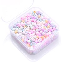 1000pcs/Box 3mm Candy Color Glass Seed Beads Mini Pony Neon Beads For Jewelry Making Bracelet Necklace Earring Diy Craft