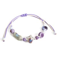 Colorful Star Bone Ceramic Bracelet Handmade Adjustable Wax Cord Porcelain Beaded Bracelet Boho Vintage Jewelry Gift for Women S