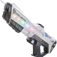 Electric&Manual 2in1 Water Gun Toy with LED Powerful Automatic Water Absorption Water Pistol Blaster Pool Outdoor Toys for Kids