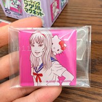 Sanrio X Junji Ito Fun Series Hello Kitty Blind Box Badge Fridge Magnet Cute Anime Collectible Decor For Home Office Fans Gift