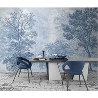 Custom blue forest woods Photo Wall Murals wallpapers for Living Room Bedroom Wall Paper 3D Mural wallpaper home Decor Stickers