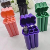 Hole Waterproof Lighter Case Cigarette Storage Box PVC Material Separate Compartments Lidded Lighter Holder Smoking Accessory