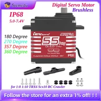 55KG YP3255BLS Digital RC Servo Motor Brushless High Torque Semi-metal Angle-Controlled Ip68 for 1:8 1:10 TRX6 Scx10 RC Crawler