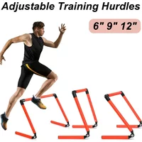 Adjustable Speed Training Hurdles 6" 9" 12" Agility Jumping Speed Fitness Equipment for Athletes Soccer Basketball Track Field