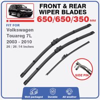 Wiper Blades For Volkswagen VW Touareg 7L 2003 - 2010 Front Rear Windshield Brushes Windscreen Car Accessories Cover Spring 2008