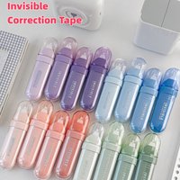 4pcs/Set 5mm*6m Invisible Correction Tape Gradient Color Style Instant Error Correction White Correcting Tool for Students A3363