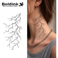 BOLDINK Cool Lightning Moisturizing Tattoo Sticker Unisex Fashionable Easy Apply Waterproof Sweatproof Long Lasting 1-2 Week