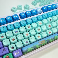 Pixel Style Keycap Set 120Key PBT Custom Stardew Valley Keyboard Cap MOA Profile Gaming KeyCap for Mechanical Keyboard Gift