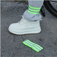 AliExpress NONE 2-Pack Cycling Strap with Reflective Stripes - Heavy-Duty Bike Leg Straps for Mountain Biking, Night Riding - Non-Slip Grip