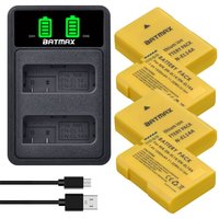 Batmax EN-EL14 EN-EL14a Battery+LED Dual Charger for Nikon P7000 P7100 P7200 D5500 D5600 D3400 D3500 D5100 D5200 D5300 D3100