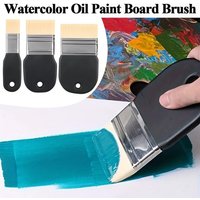 1/3pcs Board Brush Nylon Paint Brush Wooden Painting Brush for Gouache Watercolor Oil Paint Acrylic Wall Painting Art Supplies