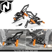 NICECNC Motorcycle Adjustable Rearset Foot Peg Kit Footrest For KTM 390 Duke 2024-2026 390 Duke 2026 390 Duke 2025 390 Duke 2024