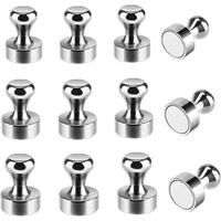 Neodymium Magnetic Pushpins Strong Metal Magnets Whiteboard Fridge Thumbtacks Durable Push Pins for Office School Home Supplies