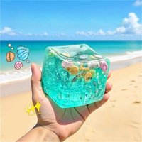 (HefengCL Toys)Large Ocean Ice Cube Squishy Squeeze Toys, TPR stress relief toys for kids and adults, perfect for all festivals
