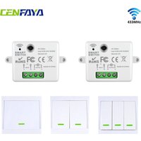 CENFAYA 433HMz Wireless Light Switch 3 Gang 86 Wall Panel RF Switch AC 110V 220V 230V 10A Relay Receiver Controller No Wiring