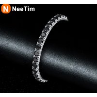 Bracelets tennis NeeTim entièrement noirs en moissanite pour femmes et hommes, en argent sterling S925 plaqué or blanc, bijoux de bracelet hip-hop