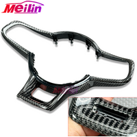 Cadre de bouton en fibre de carbone pour volant Volkswagen Golf 7 GTI GTE R Pièces de direction pour voiture