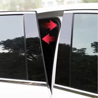 For Volkswagen Polo Mk4 (9N) 4-Door Sedan 2002-2010 Black Window Door Column B C Pillar Post Cover Trim Decoration Stickers