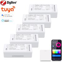 Smart Home Tuya Zigbee Dimmer LED Light Switch 5V 12V 24V Remote Smart Life RGB RGBW CCT WW CW Strip Controller