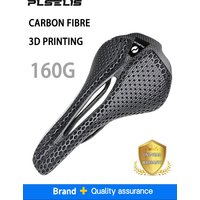 AliExpress plselis Plselis Full Carbon Fiber Saddle 3D Printing Bicycle Cushion Road Bike Saddle Riding Accessories Lightweight Comfortable Seat