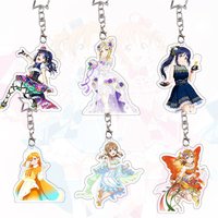 LoveLive! Sunshine!! Acrylic Keychain Kanan Mari Dia Figure Accessories Keyring Kawaii Student Exquisite Cartoon Bag Pendant