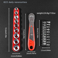 convenient1Pcs Mini Socket Wrench Ratchet Fast Ratchet Wrench Multi-functional Ratchet Screwdriver DIY Repair Hand Tools
