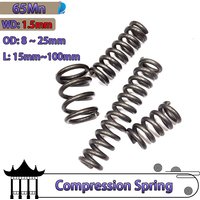 Wire Diameter 1.5mm Compressed Springs Strong Spring Cylidrical Coil Compression Spring Return Release Pressure Spring 65Mn