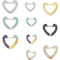 CY Sterling Silver Single Colored Love Ear Clip Earrings Simple Fashion Casual Versatile Women's Anniversary Jewelry Gift