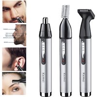 Original Kemei Rechargeable Nose Hair Trimmer Beard For Men & Women Facial Eyebrow Brow Trimer Hair Removal For Nose Ear Neck