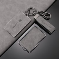 Car Accessories NFC Card Zinc Alloy TPU Leather Key Cover Case Holder Chain For Zeekr 7X 009 007 001 Key Protector Key Shell